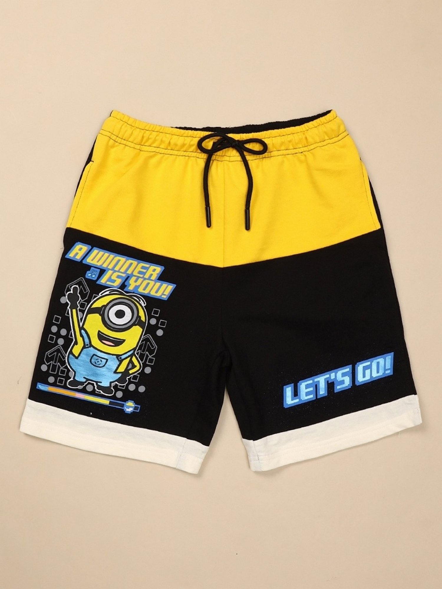 Kidsville Minions Printed Regular Fit Shorts For Boys