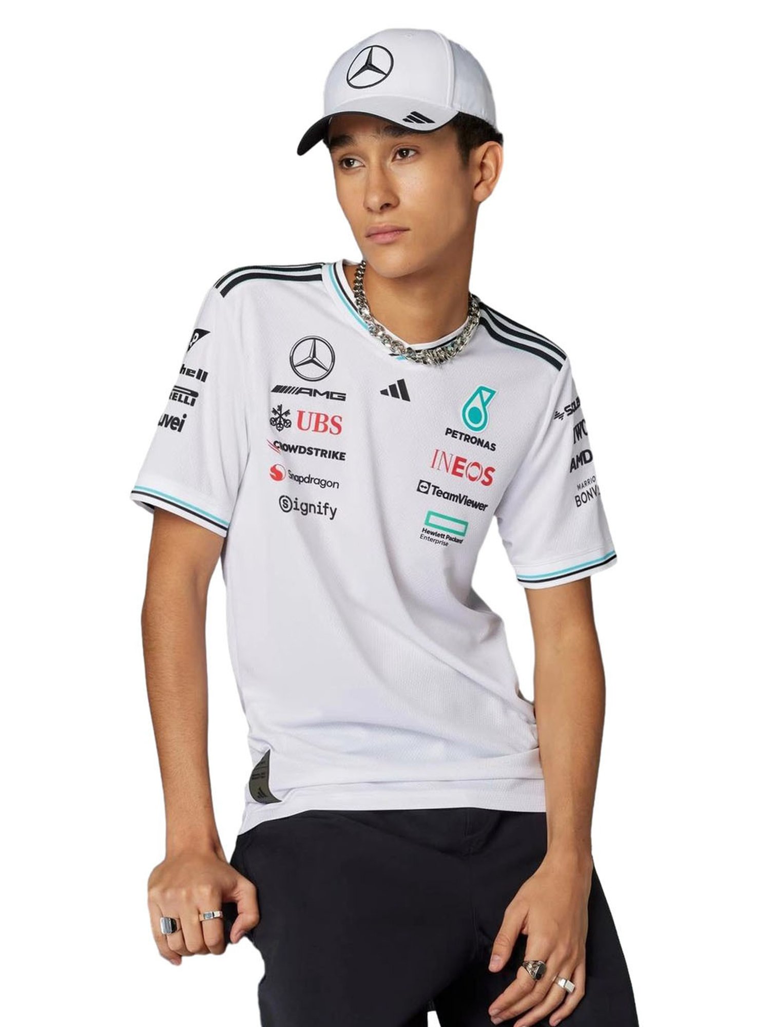 Buy Adidas White Motorsport MER DR JSYW AM Jersey Online @ Tata