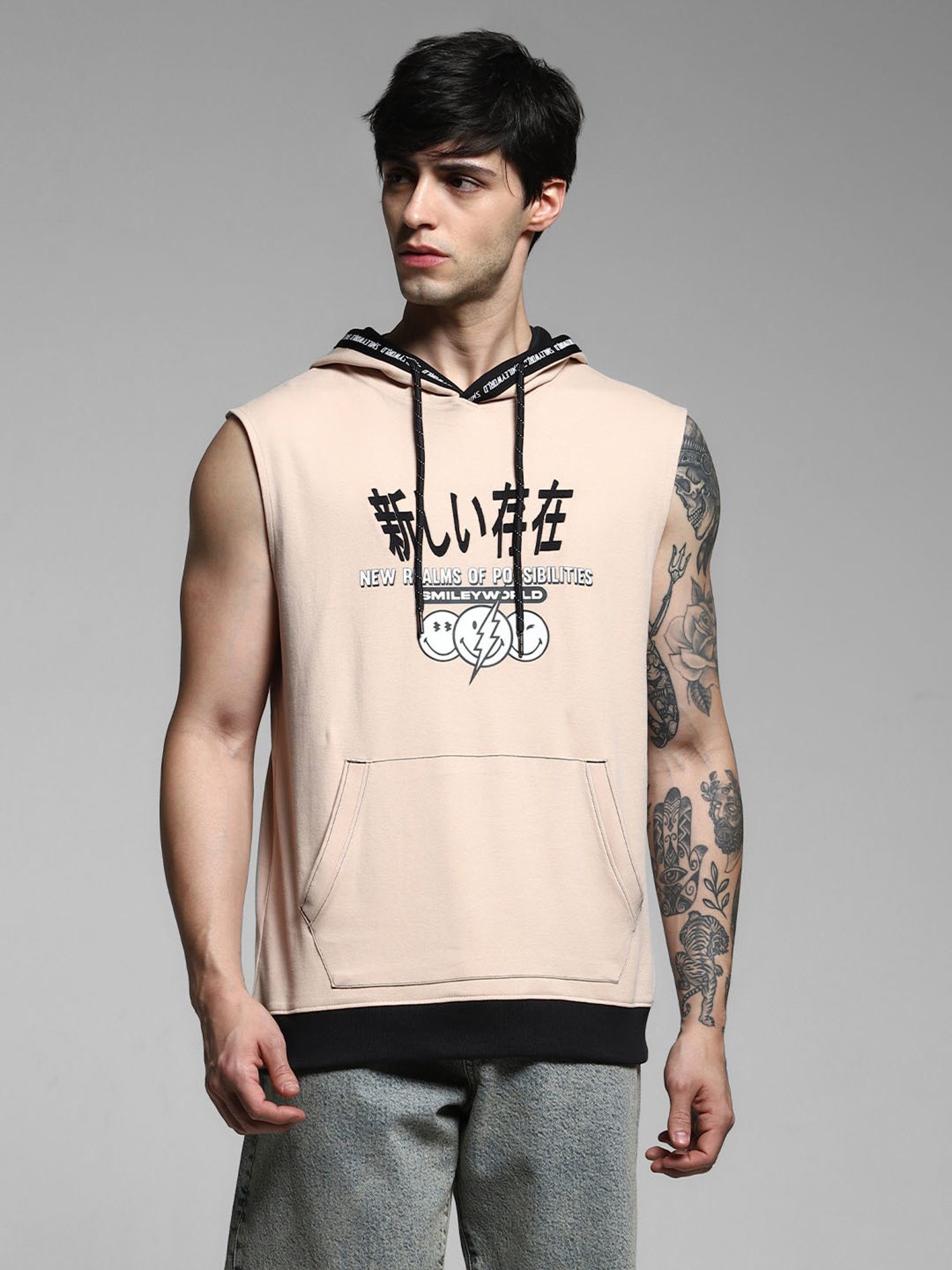 Camiseta De Tirantes Jack & Jones Jcounion Para Hombre - Estampado, Primavera/verano, Cuello Redondo