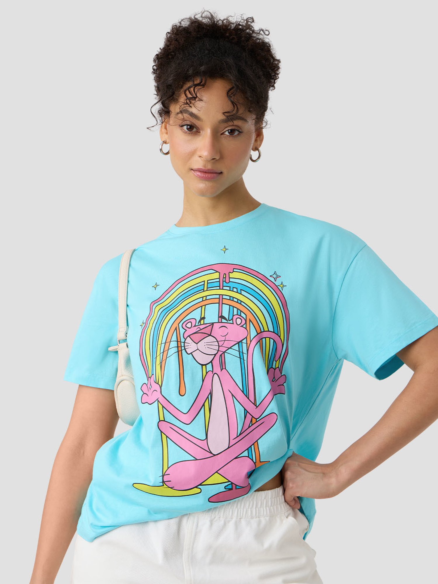 Buy The Souled Store Blue Loose Fit Panther Chilling Oversized T