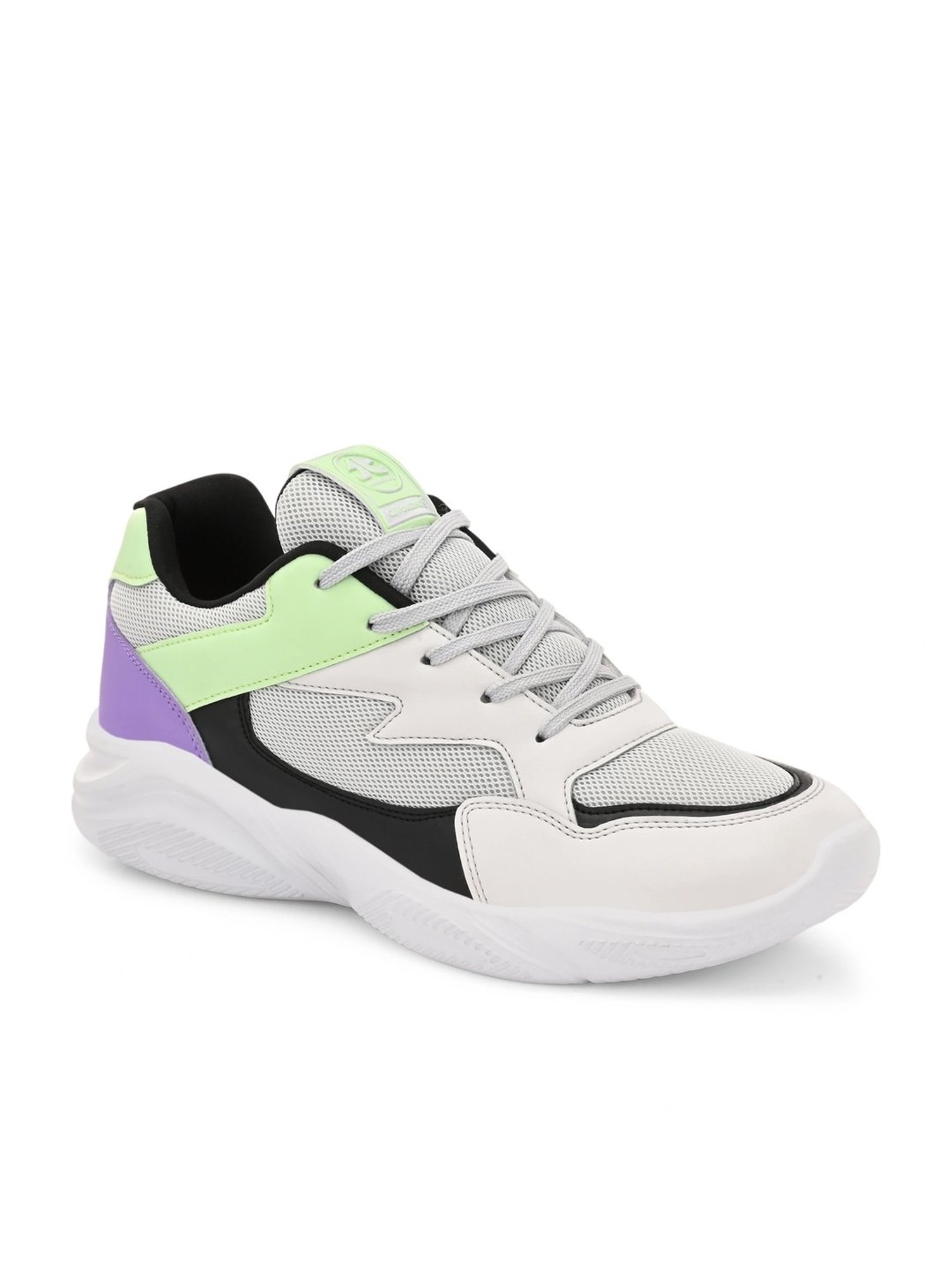 OFF LIMITS Men's ROGER Light Grey, Black & Purple Running Shoes
