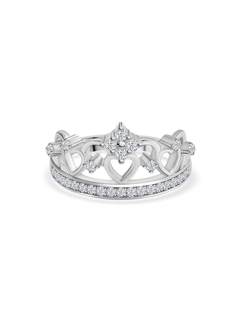 Tiara Crown Ring Polished Sterling Silver