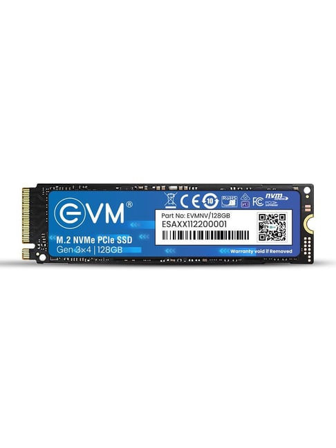 EVM EVMNV 128GB PCIe NVMe Internal SSD (Black)