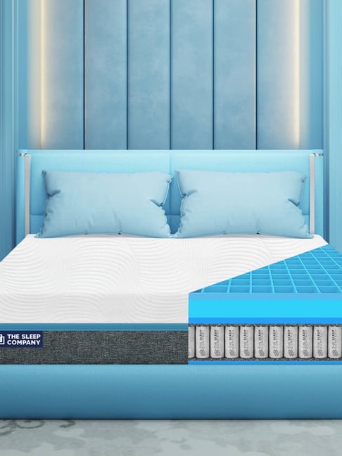 The Sleep Company SmartGRID White Viscose Ortho Hybrid Mattress - Single Size...