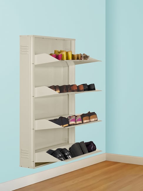 Buy Delite Kom Ivory Wall Mounted Metal Shoe Rack Shelves DIY