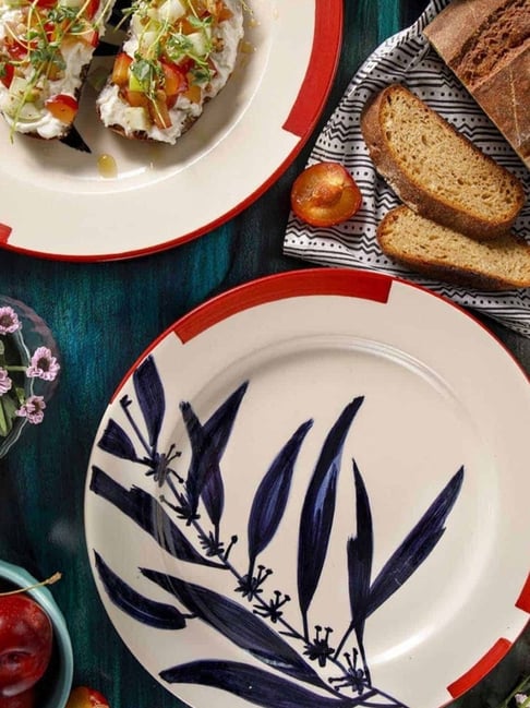 freedom tree Wonderland Hand Painted Ceramic Dinner Plate - Set Of 2-picture-13