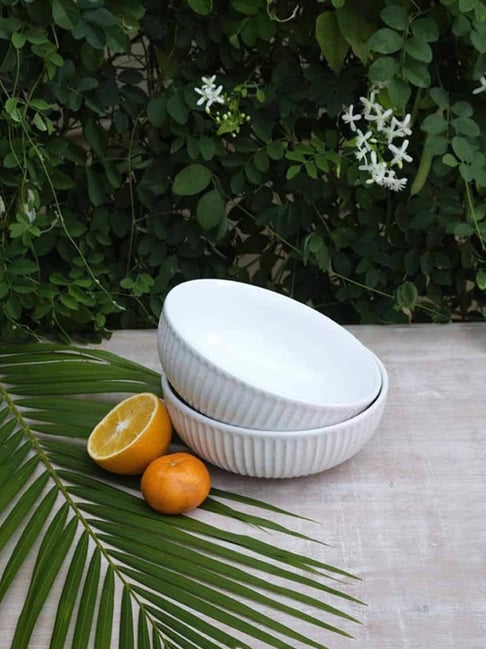 Nilavu Moon Handcrafted Ceramic Round Bowl Large