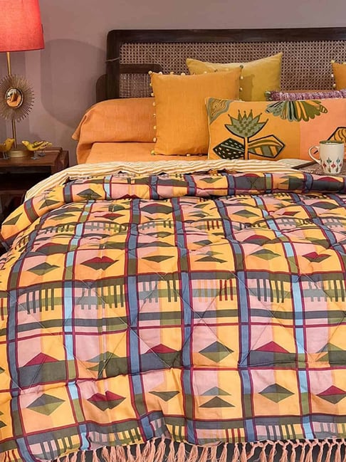 Cambaya Cotton Voile Mango Double Quilt