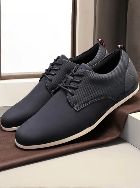 Buy Polo Men's Black Derby Shoes for Men at Best Price