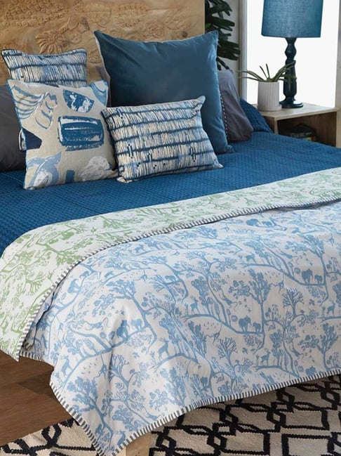 Creatures Of Canopy Mulmul And Flannel Blue Single Dohar