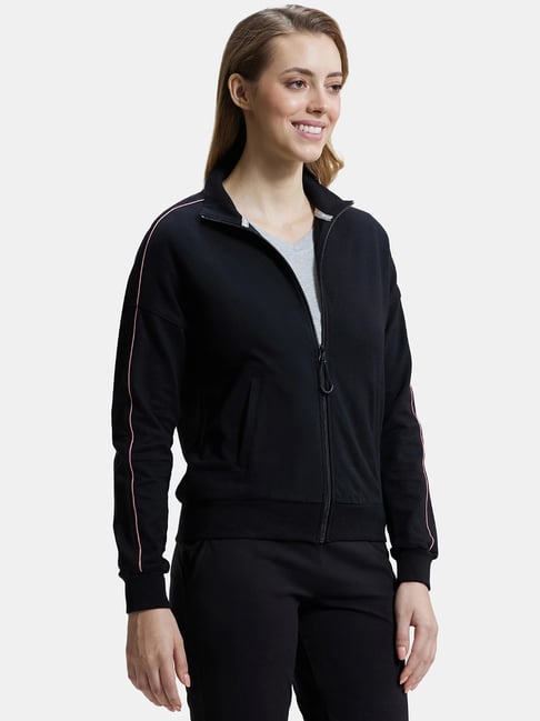 Buy Jockey Black Cotton Sports Jacket for Women Online Tata CLiQ
