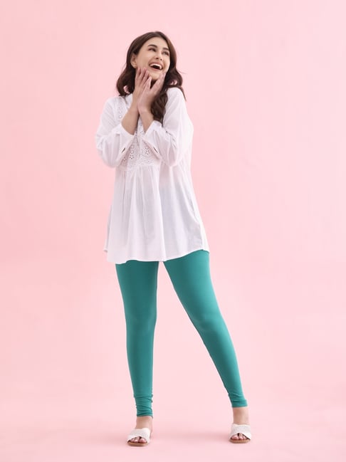 Go Colors Soft Cotton Stretch Ankle Length Leggings For Women