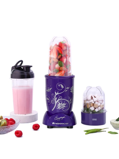 Wonderchef Nutri-blend Mixer Grinder 500W, 22000 RPM with Jars SS Blades  2-Yr Warranty,Purple