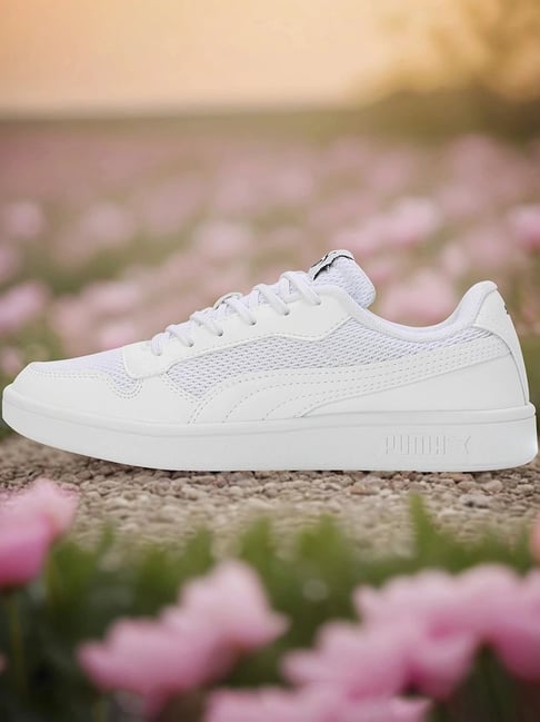 Puma Kids Smash Comfort White Casual Sneakers