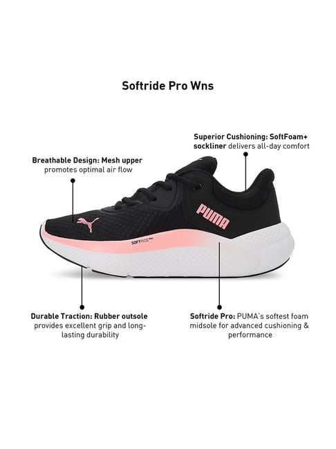 Puma Women's SOFTRIDE Pro Black Running Shoes