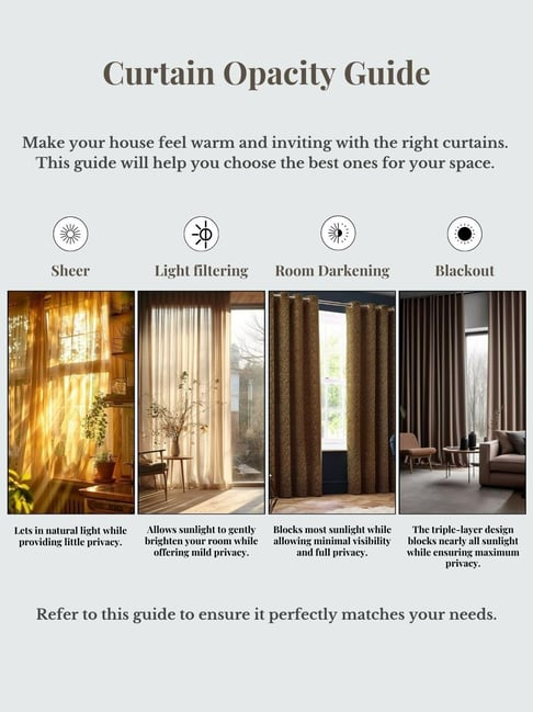 Buy Hosta Homes Beige Polyester 7 ft Door Curtain at Best Price