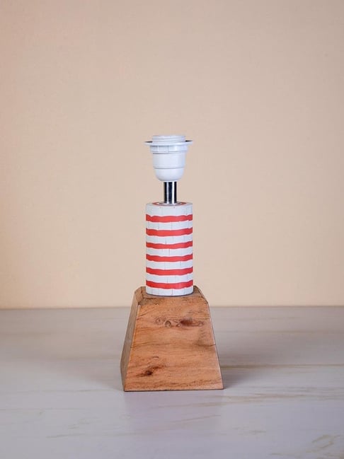 Freedom Tree Lighthouse Resin and Wood Red Table Lamp-picture-26
