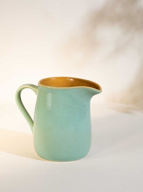 Freedom Tree Sal Green Sakua Handpainted Ceramic Water Jug-picture-44