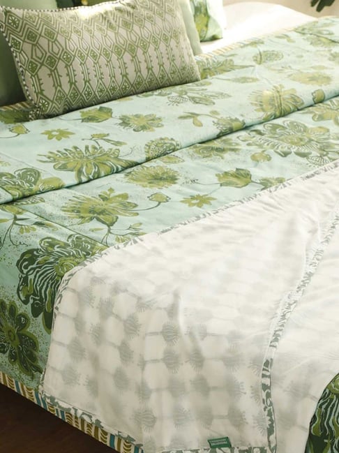 Freedom Tree Aphim Malmal And Cotton Cambric Green Single Dohar