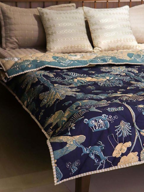 Freedom Tree Mindscape Cotton Blue Moon Double Quilt-picture-39
