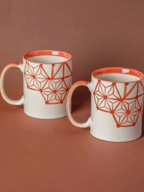 Freedom Tree Kiwach Handpainted Ceramic Coffee Mug - Set Of 2-image-32