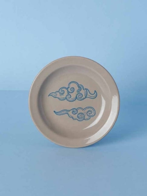 Freedom Tree Saturn Sand Clouds Handpainted Ceramic Tapas Plate - Set Of 2-picture-27