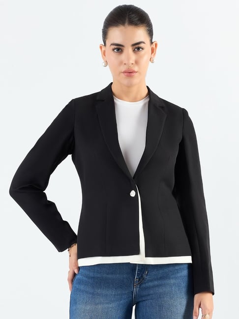 Powersutra Black Plain Blazer-picture-11