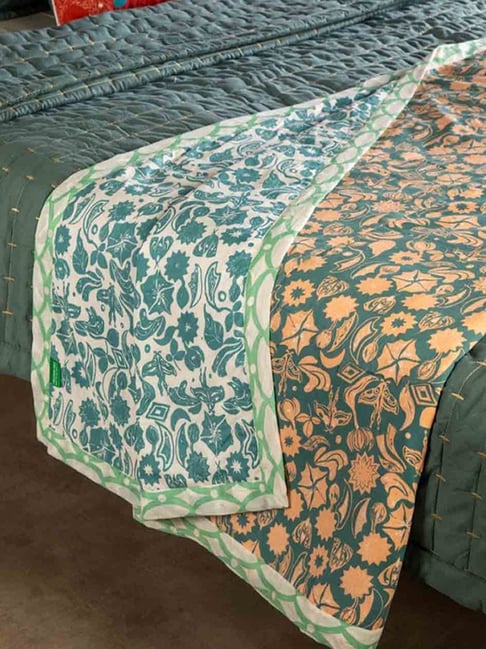 Freedom Tree Creatures Of The Night Pure Cotton Blue Coral Double Dohar