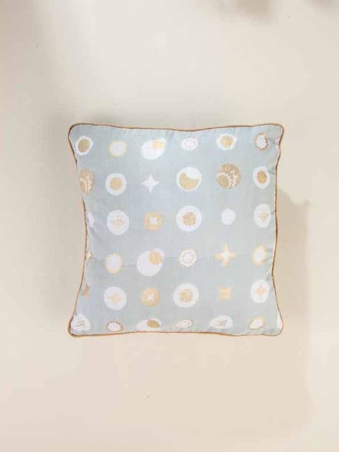 Freedom Tree Celestial Sky Cotton Lunar Gold Cushion Cover - 18 x 18 IN