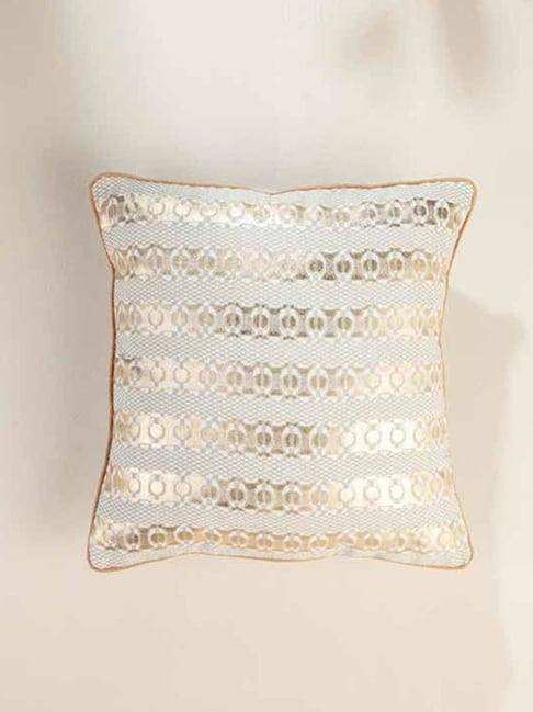 Freedom Tree Geo Cotton Lunar Gold Cushion Cover - 18 X 18 IN