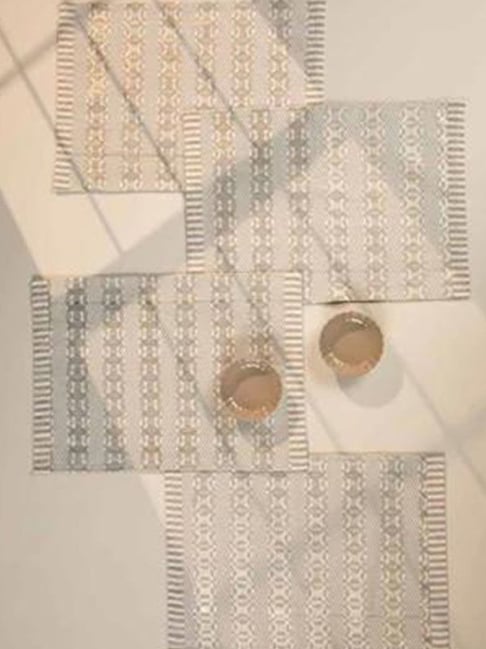 Freedom Tree Geo Cotton Lunar Gold Table Mat - Set Of 4