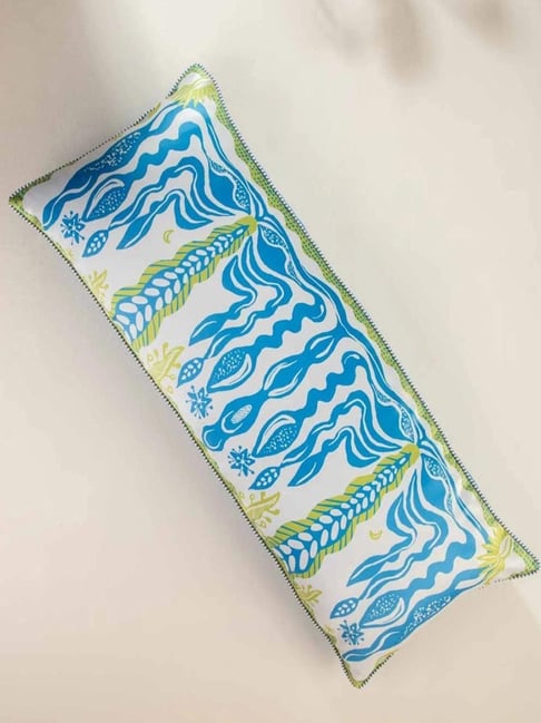 Freedom Tree Aqua Blue Polyester Cushion Cover - 14 x 36 Inches-picture-37