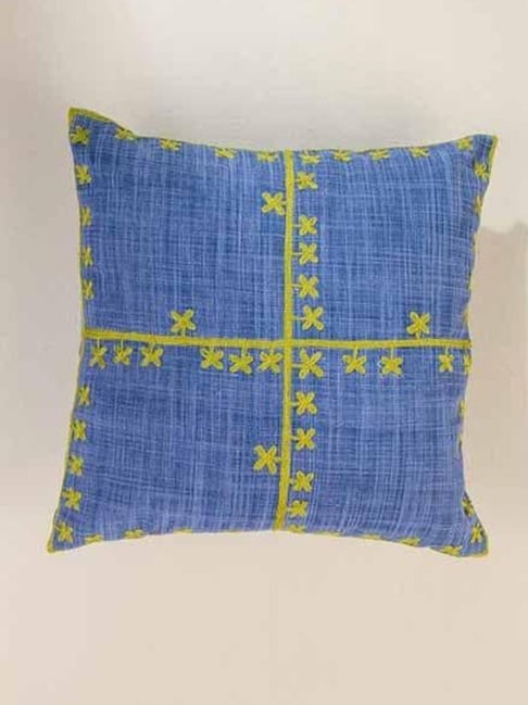 Freedom Tree Moonlit Blue Polyblend Weave Cushion Cover - 16 X 16 Inches-picture-35