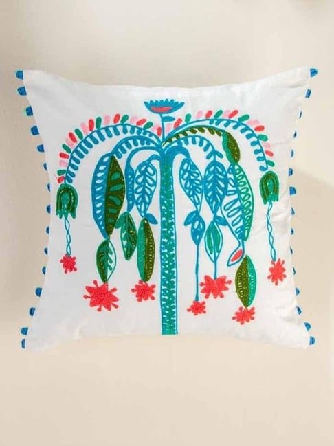 Freedom Tree Aqua Green Cotton Duck Cushion Cover - 18 x 18 Inches-image-44