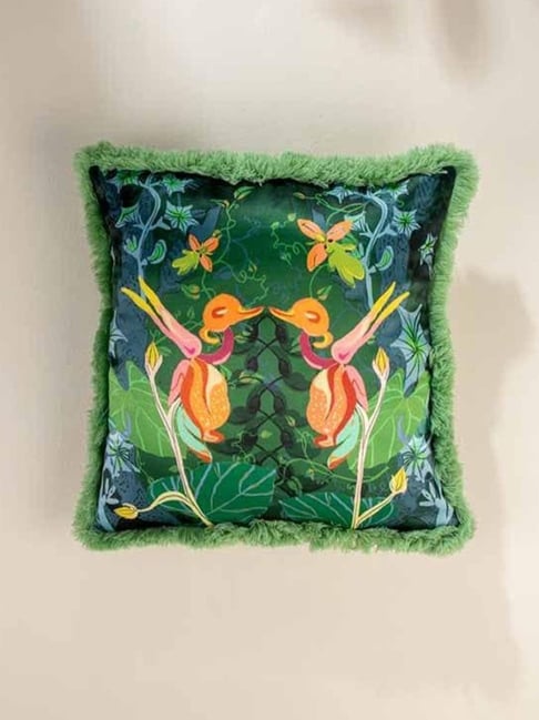 Freedom Tree Forest Green Polyester Cushion Cover - 18 X 18 Inches-picture-31