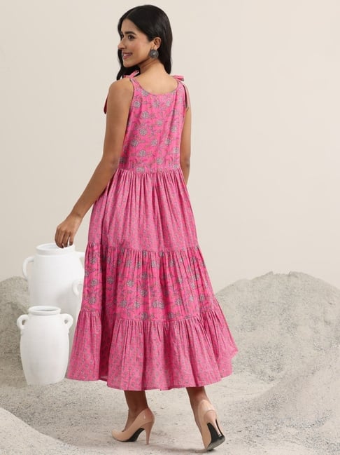 Buy Libas Pink Floral Print Dress for Women Online @ Tata CLiQ
