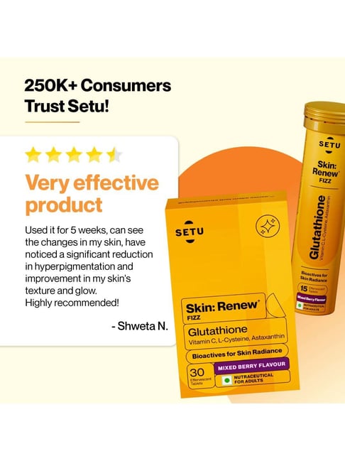 Setu Mixed Berry Flavour Skin Renew Glutathione Tablets for Glowing Skin