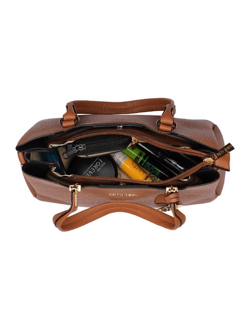 Buy Lavie Luxe Tan LX Azura Med 3c Satchel Handbag Online Tata CLiQ