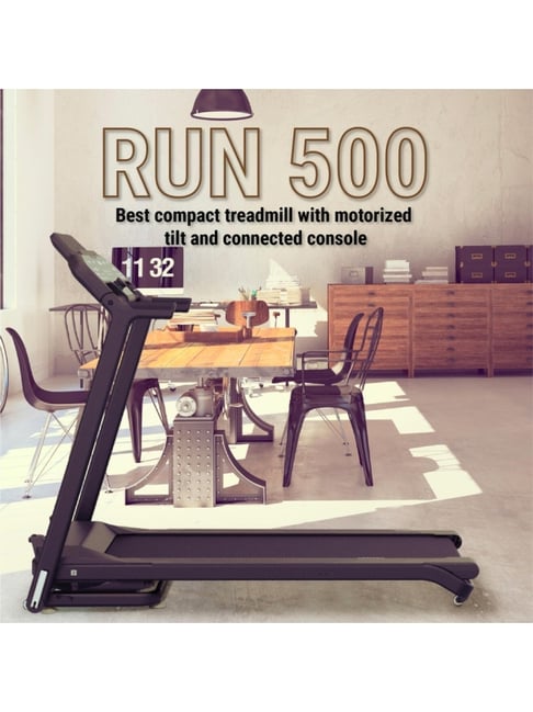 Domyos by Decathlon Treadmill Run500 Foldable, Upto 16 Kmph, 10% Incl,  Smart, Low-noise, Max 130 Kg