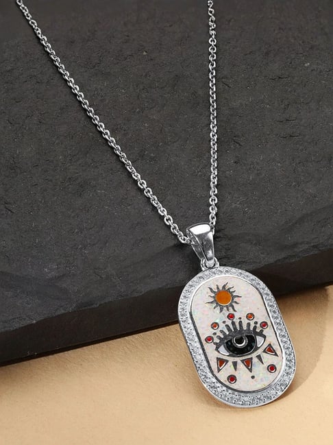 Mia by Tanishq 925 Silver Stellar Guard Silver Pendant