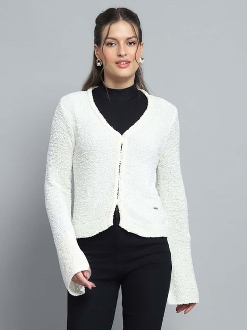 Monte Carlo White Regular Fit Cardigan-picture-39