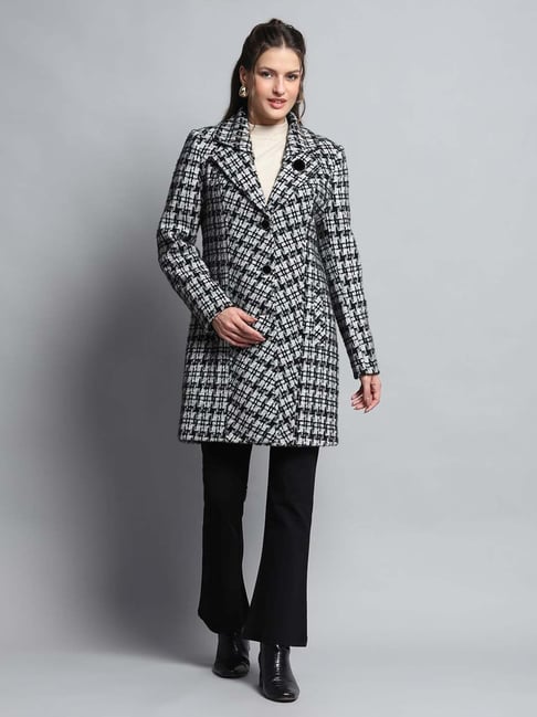 Monte Carlo Black Checks Regular Fit Jacket-image-40