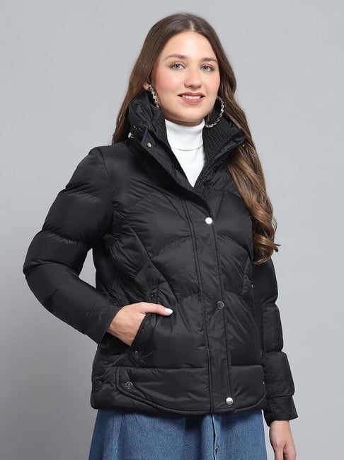 Monte Carlo Black Jacket Without Hood Womens MONTE CARLO Full