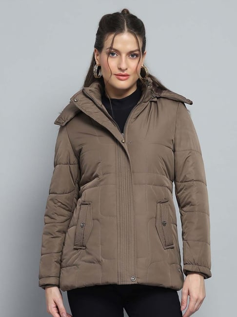 Monte Carlo Brown Quilted Regular Fit Jacket-picture-16