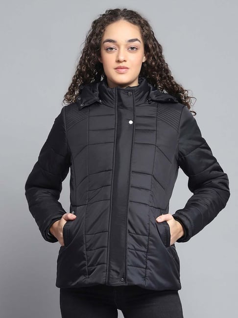 Monte Carlo Black Quilted Regular Fit Jacket-image-39