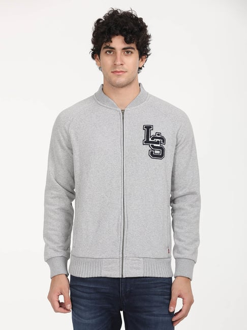 levi's men's grey crew neck sweatshirt