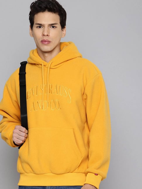 Buy Levi's Men's Yellow Black Hoodie Online @ Tata CLiQ