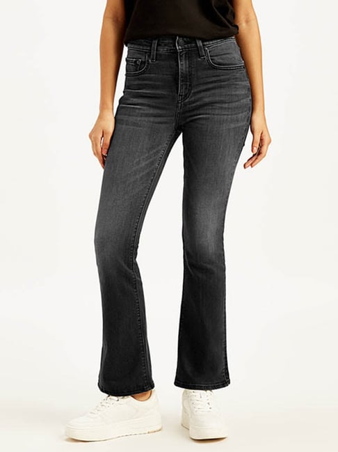 Buy Levi's Women's High Rise 725 Bootcut Charcoal-Grey Jeans