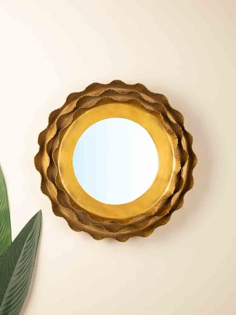 Freedom Tree Antique Gold Bloom Mirror