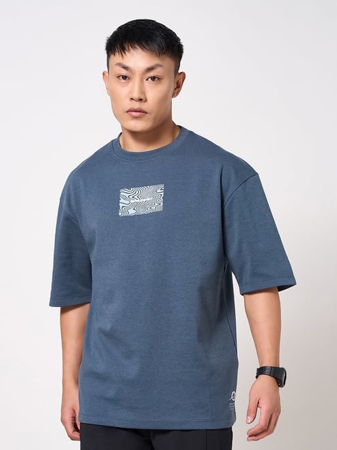 Ajile By Pantaloons Blue Relaxed Fit Printed T-Shirt-picture-37